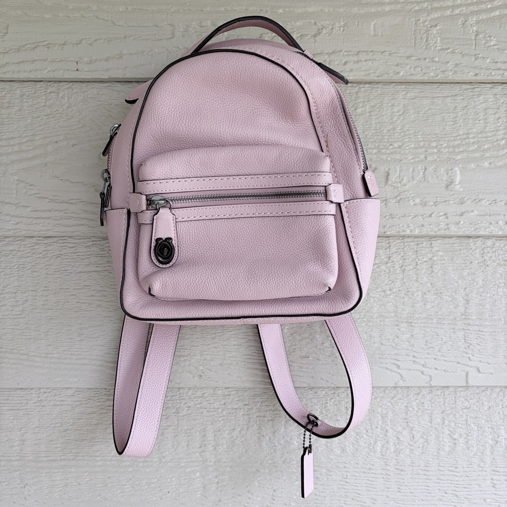 Coach Campus 23 Aurora Pink Pebbled Leather 10" Backpack‎